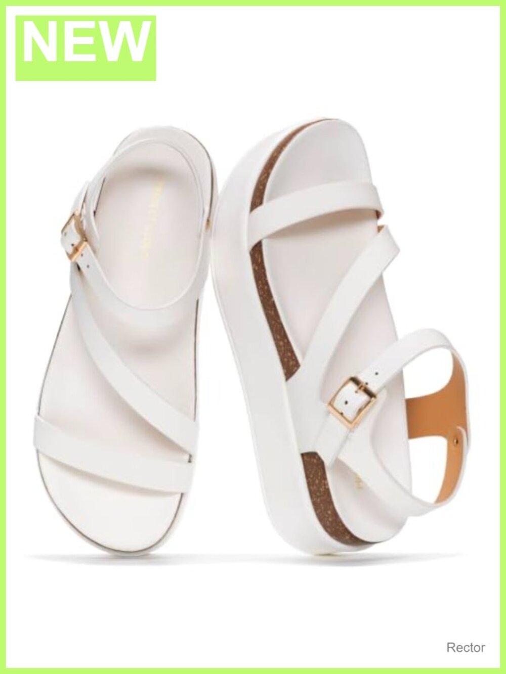 Project Cloud Platform Sandals Adjustable Ankle Strap Open Toe Leather